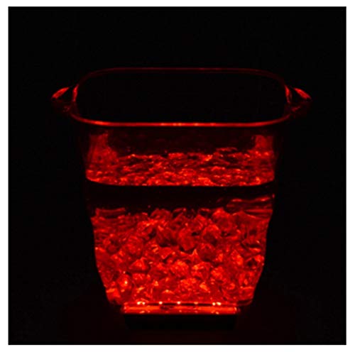 ZJFHEYUO Cubo de Hielo Cubo de Hielo, Cubo de Hielo, Enfriador de champán Barra de Bebidas Cubo de Hielo 5L Cubo de Hielo Colorido, Cubo Enfriador Barril de champán Transparente A