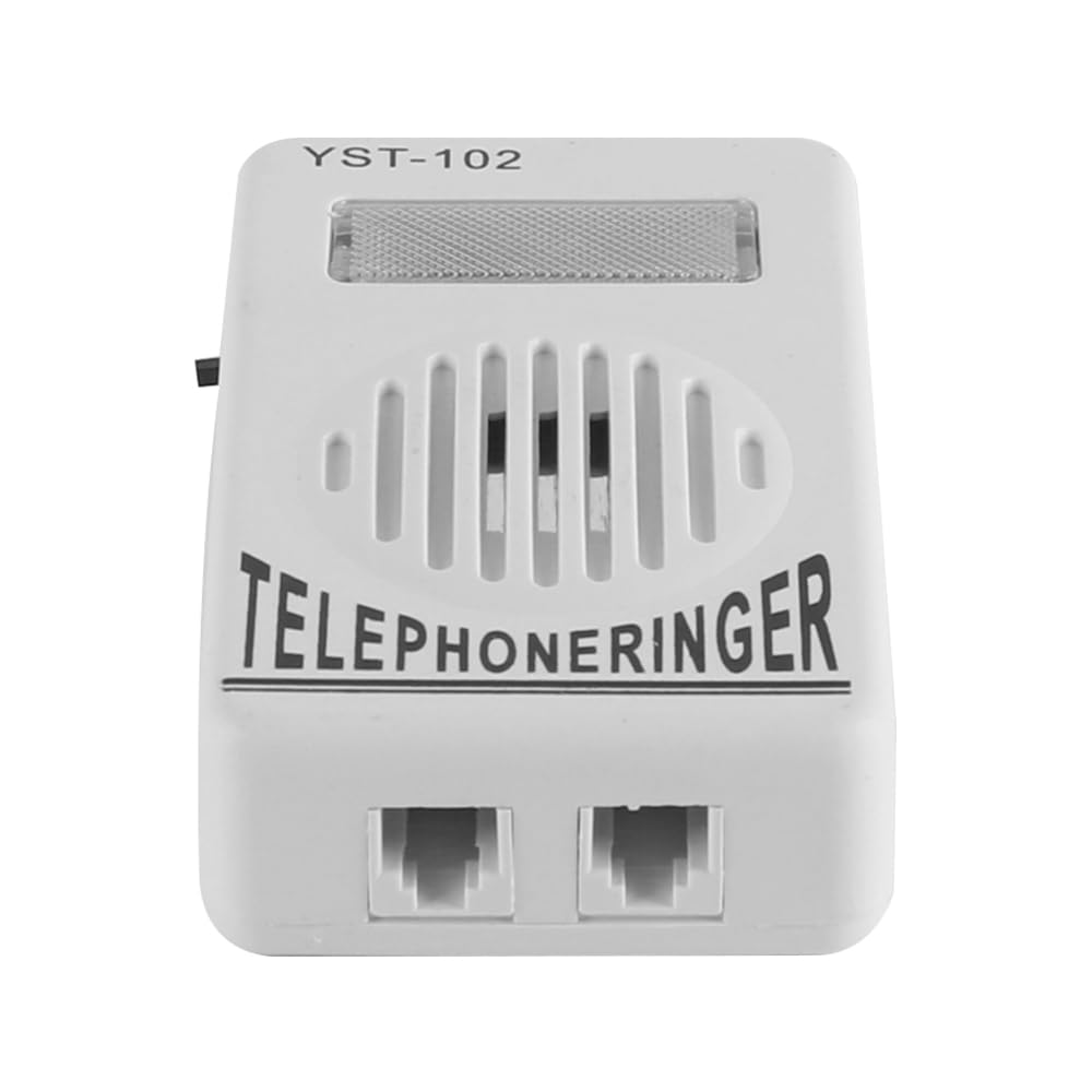 Amplificateur de Sonnerie téléphonique Extra Fort avec lumière stroboscopique, Volume réglable de 60 à 110 DB pour téléphones Fixes/filaires, adapté aux malentendants