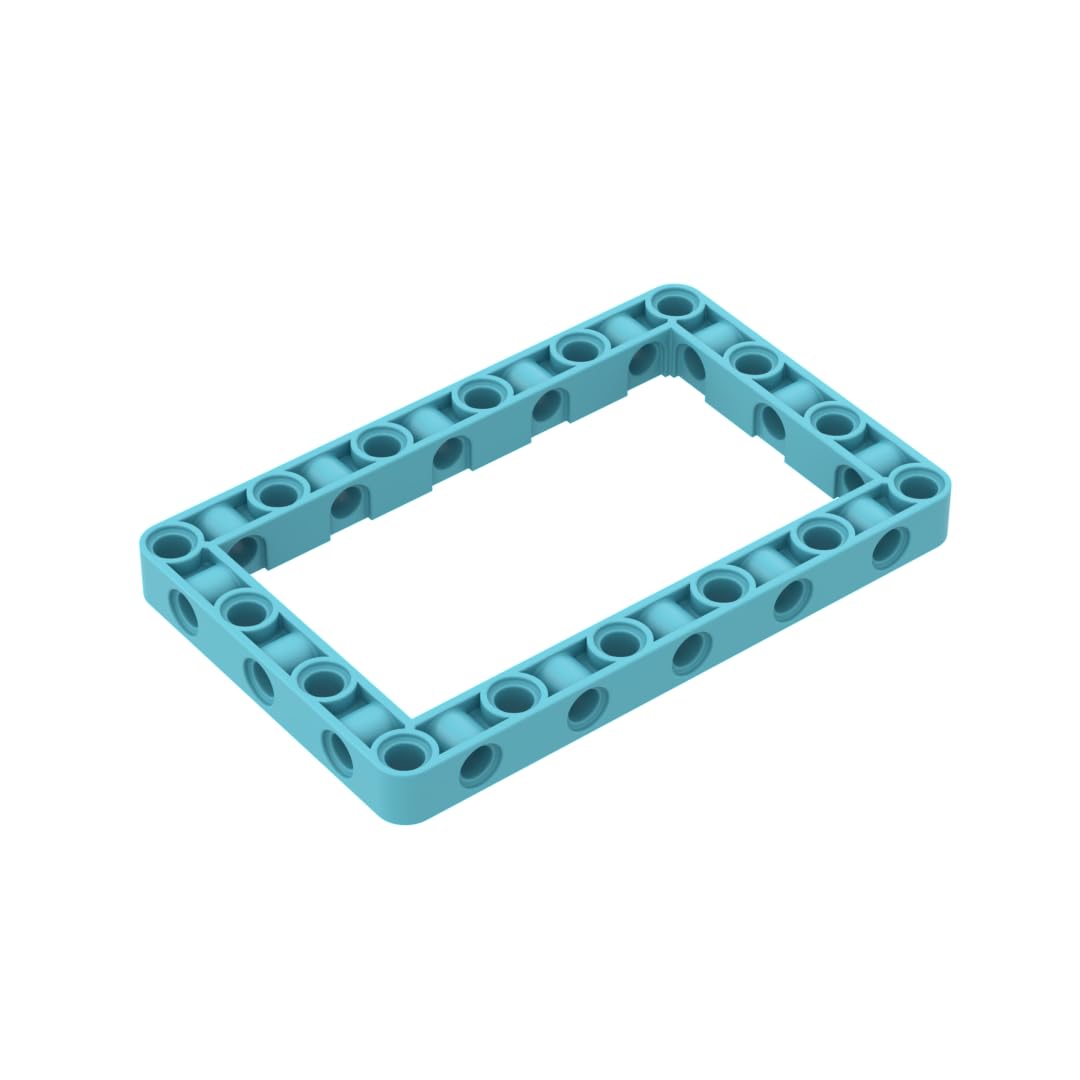 39794 Shaft Bolt Connection Technic Beam Frame 7x11 10 Pieces GDS-1538 Compatible with Lego Building Blocks Color:Medium Azure 322 — image 1