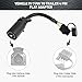 Oyviny 7 Way to 4 Way Trailer Plug Adapter, RV Blade 7 Pin Round to 4 Pin Flat Trailer Light Adapter 11.6 Inches