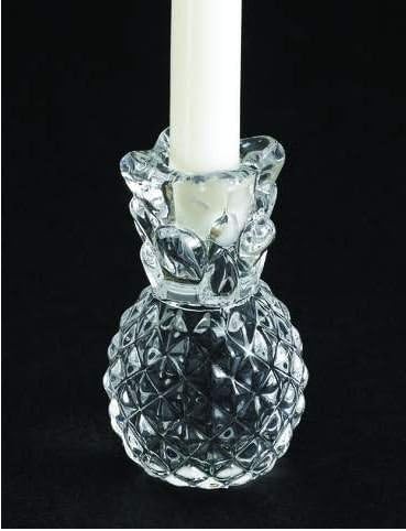 Clear Glass Pineapple Shape Mini- Chime Candle Holder by LadyRobyn