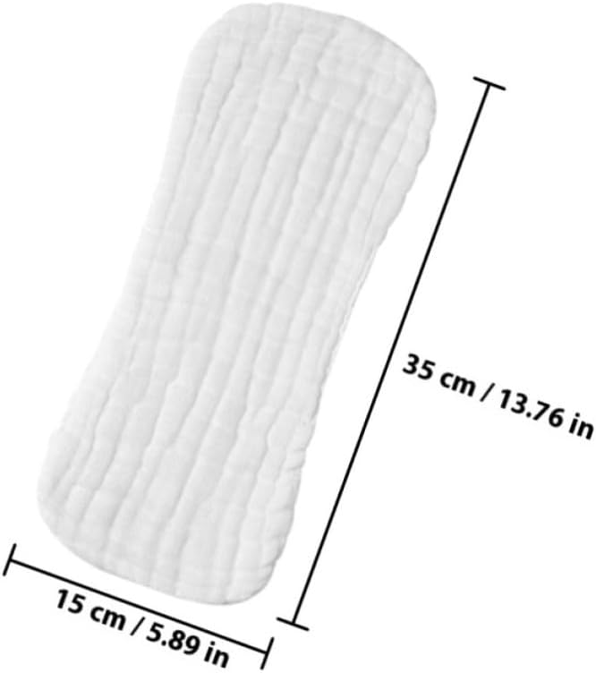 BESTonZON 5pcs Cotton Diaper Liners for Newborns, Washable and Breathable Cloth Diapers Leak Prevention, Soft and Stretchable for Home and Outings Use