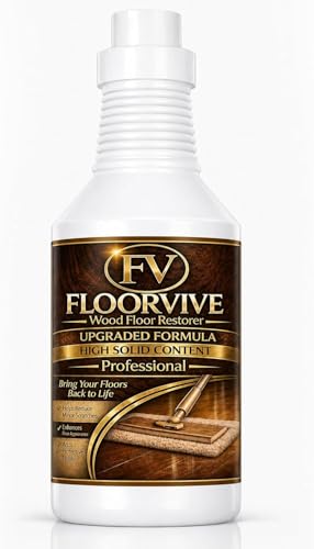 Floorvive Wood Floor Restorer & Polish for Hardwood Floors High Solid Floor Shine Restorer Removes Minor Scratches Adds Protective Coating Streak-Free Gloss Finish 16.9 Fl Oz