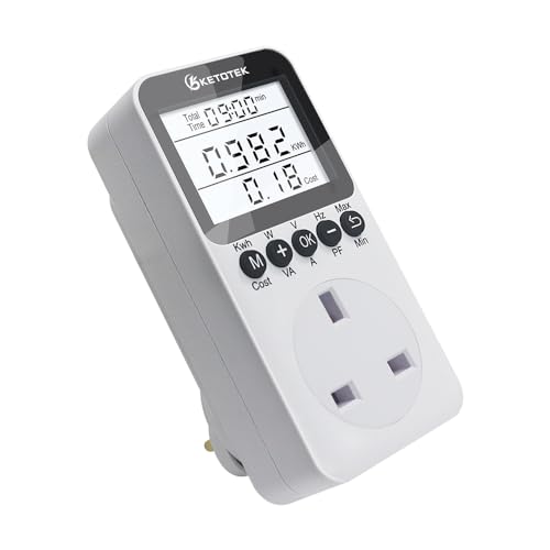 Wattmètre et moniteur de consommation d'électricité pour contrôler vos appareils sur prise UK