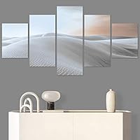SIGNWIN 5 Panel Canvas Wall Art Modern Art Desert Multicolor Nature Photography Relax/Calm Southwest for Home Decorations Ready to Hang - 60