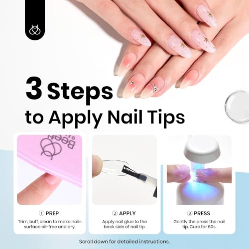Image of Beetles 15ml Gel Nail Glue 9 in 1 for Acrylic Nails Tips and Clear Press on Nails, Long Lasting Extension Glue, Base Coat, Blooming Art Gel, U V Light Cured