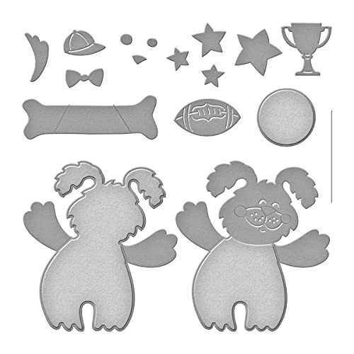 Spellbinders Puppy Etched Dies from The Stampendous Hugs Collection, Metal, ONE - Image 4