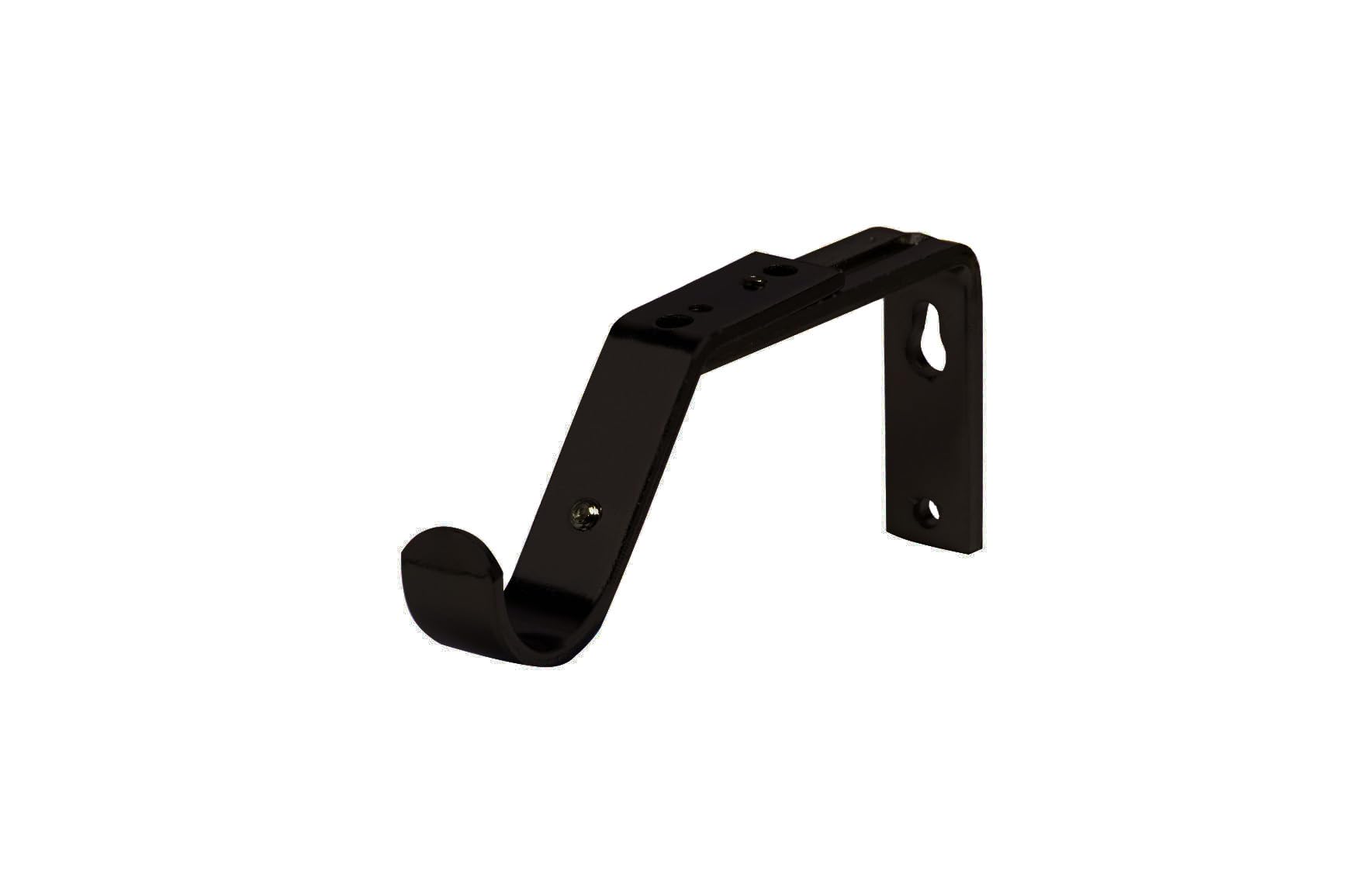 Speedy Black Poles Apart 28Mm Adjustable Curtain Pole Passing Support Bracket,