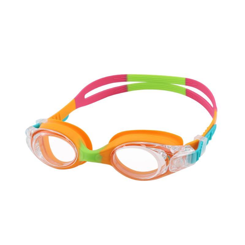 BSLVWG Kids Swimming Goggles,Swim Goggles Children for Boys Girls with UV Protection and Anti-Fog,Childrens Swimming Goggles Waterproof Food Grade Silicone Comfort with Portable Case (Orange)