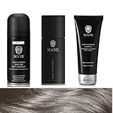 Mane 100 ml Hair Thickener, Thickening Shampoo and 100 ml Seal and Control (Black)