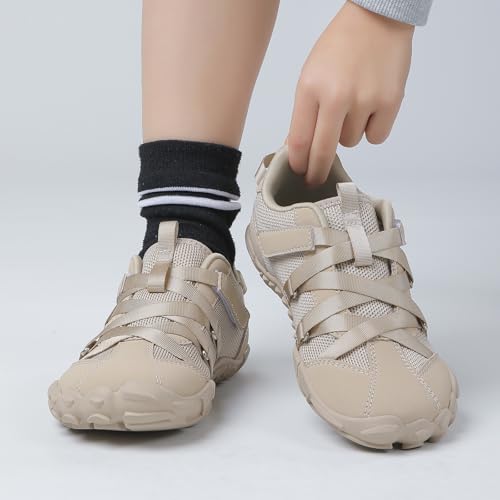 Image of UBFEN Kids Barefoot Shoes Zero Drop Wide Toe Box Sneakers for Boys Girls | Hook&Loop, Lightweight, Breathable, Suitable for Hiking, Walking, Tennis, Running, Daily Wear, Toddler, Little Kid, Big Kid