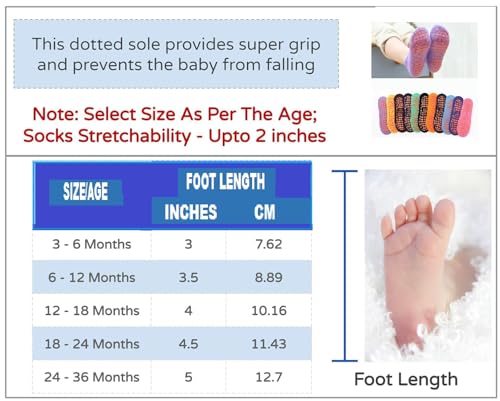 Image of NEOBABY Cotton Anti Slip Grip Socks and Multicolor Slip-On Shoes Combo for 6 Months to 3 Years Kids Boys and Girls (2 Pairs Socks & 1 pair Shoes of Assorted /Random Designs)