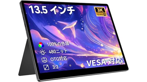 Amazon.co.jp: Pramie モバイルモニター 13.5インチ 3K解像度自立型
