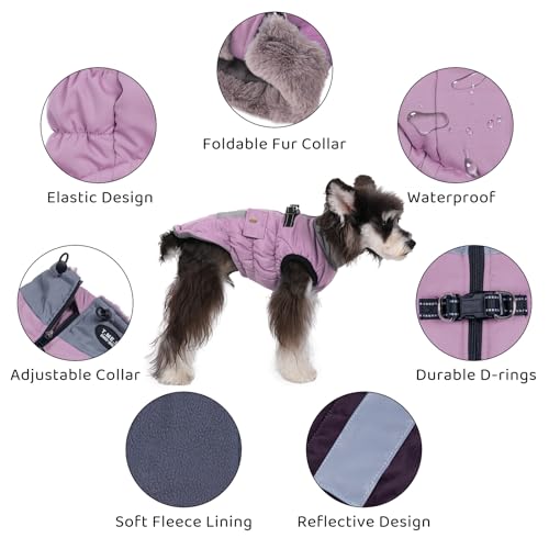 Norbi-Dog-Winter-Coat-Warm-Dog-Coat-Reflective-Adjustable-Dog-Coat-Waterproof-High-Collar-with-Warm-Lining-Dog-Jacket-Vest-for-Small-Medium-Dogs-Medium-Pink - Cucciolini Doodles Norbi-Dog-Winter-Coat-Warm-Dog-Coat-Reflective-Adjustable-Dog-Coat-Waterproof-High-Collar-with-Warm-Lining-Dog-Jacket-Vest-for-Small-Medium-Dogs-Medium-Pink
