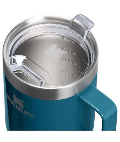 Image of STANLEY The Everyday Suburban Mug | 24 oz | Drink Through Lid | Cup for Coffee, Tea and Drinks | Insulated Stainless Steel Coffee Mug | BPA-Free | Coastal Teal Gloss