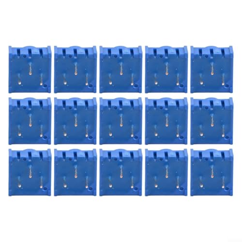Yhenlovtt Lot de 20 potentiomètres de garniture 1K 10K 50K 100K Ohm avec bouton bleu résistances variables pour projets Arduino et industriels (10K)
