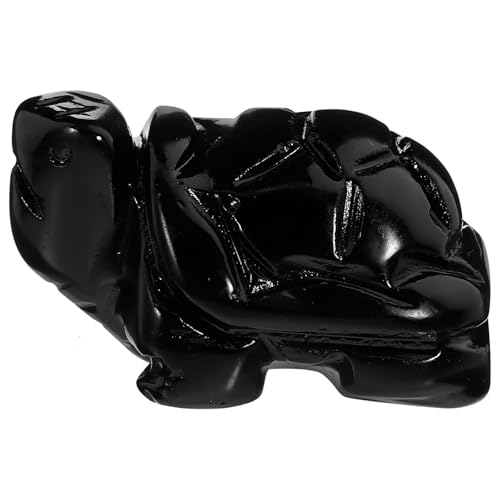 Ornement animal en obsidienne pour décoration de bureau et intérieur Zen