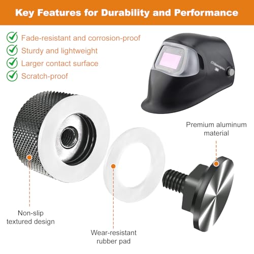 Image of Welding Hood Fasteners Upgraded Version Pipeliner Helmet Accessories Headgear Replacement Parts 1 Pair (Titanium Grey)