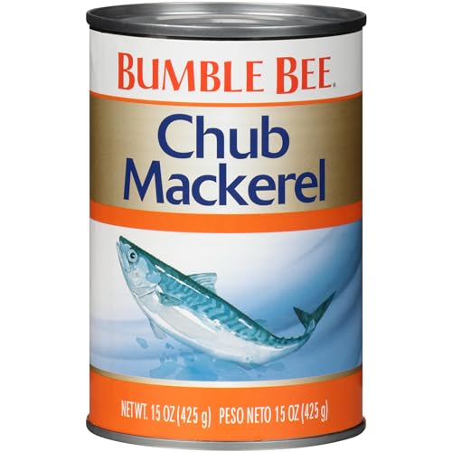 Bumble Bee Chub Mackerel, 15 oz Can – Canned Mackerel Fish, High Protein Keto Food, Gluten Free Bumble Bee Chub Mackerel, 15 oz Can – Canned Mackerel Fish, High Protein Keto Food, Gluten Free