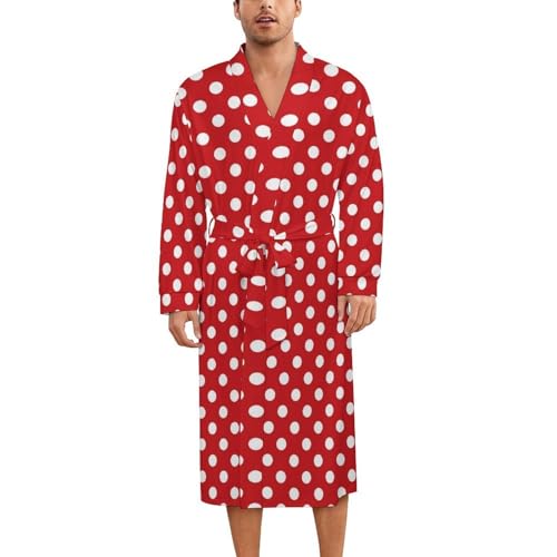 Kimono léger en soie à pois rouges pour des instants de détente absolue