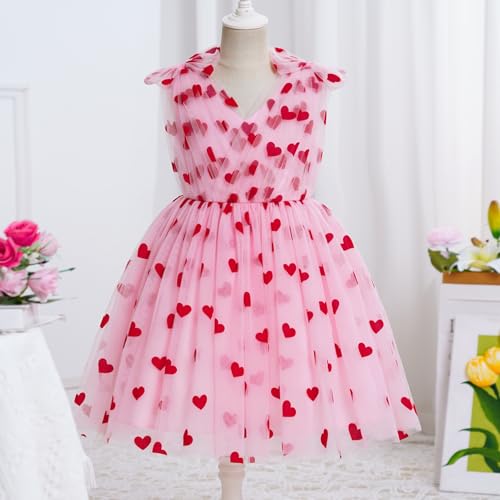 Image of IMEKIS Toddler Kids Girls Butterfly Dress Sparkle Sequins Tulle Wedding Formal Birthday Dresses 2-10T