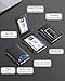 Wallet for Men RFID Wallet with 2 ID Windows & Money Clip, Slim Pop Up Card Holder for 10-12 Cards, Bifold Minimalist Smart Wallet for Front Pocket, Compact Metal Credit Card Holder, Gifts for Men