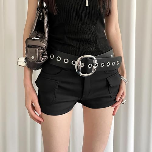 Y2K Inspired Punk Style Women's Wide Belt for Skirts Jeans, PU Leather Advanced Design Belt Accessory3