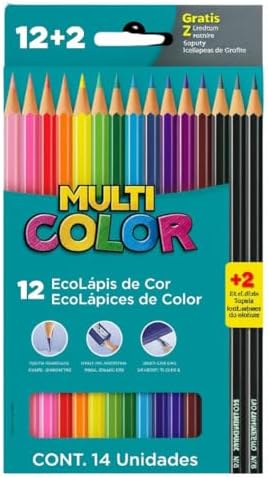 Ecolápis de cor, Multicolor Super, 11.1200N+2G, 12 cores + 2 lapi...