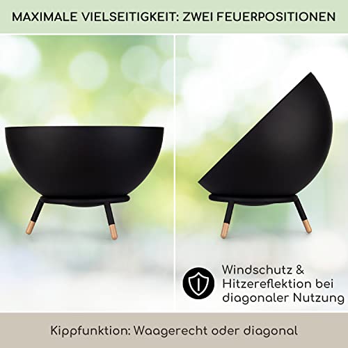 Feuerschale Blumfeldt – Outdoor Feuerstelle mit 3-Bein Standfuß