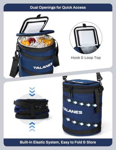 Image of 14-Can Insulated Golf Cart Cooler Bag Keeps Beverages Cold | Large Golf Cooler Sleeve with Adjustable Shoulder Strap & Collapsible Design, Ideal Gift for Golfers