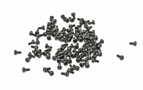 Image of iexcell 100 Pcs M2 x 4mm Thread Pitch 0.4 mm Alloy Steel 12.9 Grade Hex Socket Head Cap Screws Bolts Kit, Black Oxide Finish