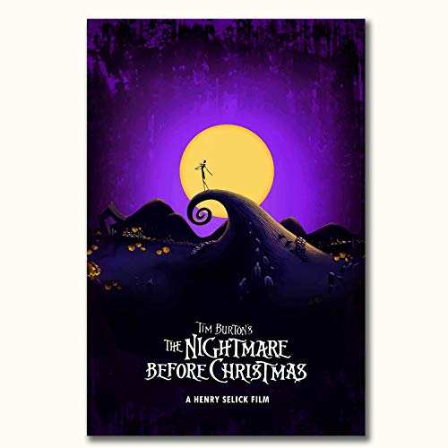 Póster de la película de Zmcongz Tim Burton's The Nightmare Before Christmas Art posters de 61 x 91 cm, sin marco
