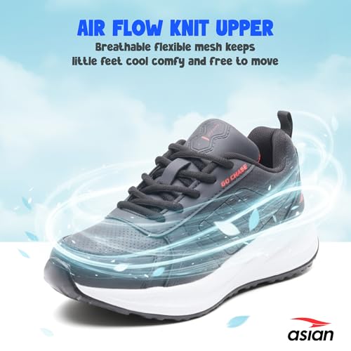 Image of ASIAN Boy's ADVENTURE-03-KIDS Sport Running & Walking Shoes with Ultra Bounce Technology Lightweight Synthetic Upper EVA Outsole Casual Lace-Up Shoes for Kid's & Boy's
