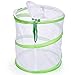 Butterfly Habitat Insect Cage, Round Pop Up Mesh Net 30 X 30 X 35CM Tall with Side and Top Windows