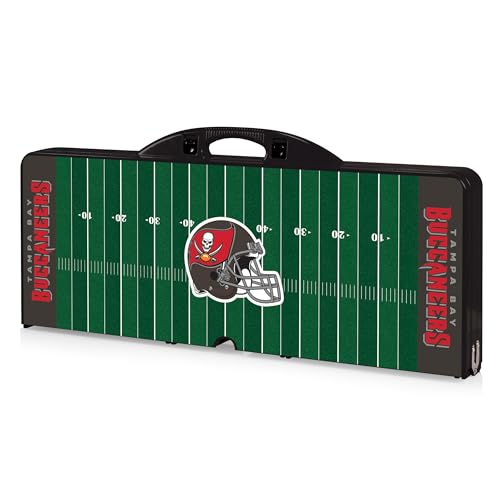 Image of PICNIC TIME NFL Picnic Table Portable Folding Table with Seats and Umbrella