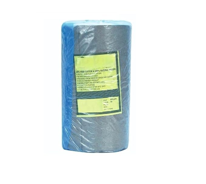 symkard-pure cotton roll, 500g, white, for baby and beauty care, medical use, pack of 1