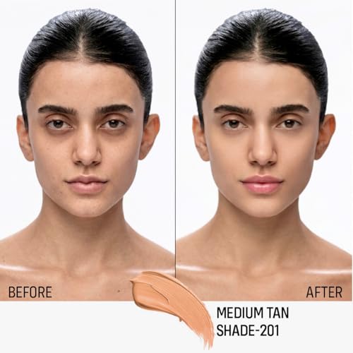 Image of FLiCKA Professional HD Liquid Foundation With SPF Long Lasting High Coverage Waterproof - Med 201