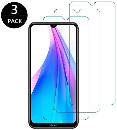 Cristal Templado Xiaomi Redmi Note 8T [3 Unidades], Hanbee Protector Pantalla Xiaomi Redmi Note 8T, Alta Definicion, Protector Pantalla Xiaomi Redmi Note 8T