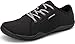 WHITIN Lona Zapatilla Minimalista de Barefoot Trail Running para Hombre Zapato Descalzo Correr Deportivas Fitness Gimnasio Calzado Asfalto Negro 44 EU