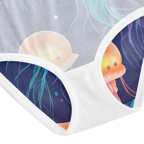 Jellyfishes Cotton Toddler Underwear, Girls Cotton Underwear, 2T–8 Years4