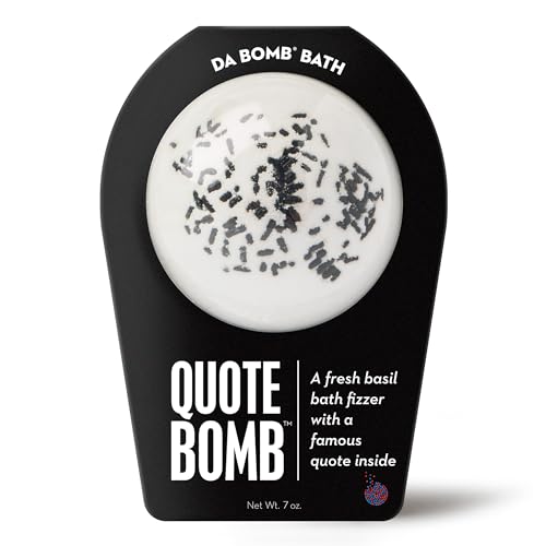 Da Bomb Quote Bath, White, Fresh Basil (612) , 7 Ounce (Pack of 1)