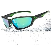 Marino Bonatti Floating Fishing Sunglasses for Men Polarized UV400 Water Sports Glasses Wrap Shad...