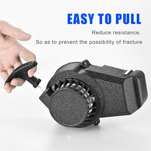 Recoil Pull Starter Alloy para Pocket Rocket Bike Quad ATV 47cc 49cc 50cc Motor 2 Tiempos SYX Moto Holeshot SSR SX50 Coolster QG50 Mototec Demon Xpro Hawk DRX Mini Dirt Bike para Niños miniatura 5