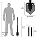 iunio 38inch Folding Shovel, Camping Shovel, Survival Multitool, Foldable Entrenching Tool, Portable Collapsible Spade, Off-Roading Kit, for Camping, Backpacking, Trenching, Car Emergency