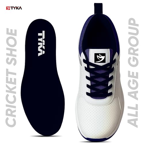 Image of TYKA Velocity Plus Cricket Shoes | Professional Rubber Stud Cricket Footwear for Men