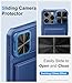 BXYJY for iPhone 16 Pro Max Case with Card Holder (4-5 Cards), Slide Camera Cover & Military Grade Protection, Shockproof Heavy Duty Rugged Women Men Wallet Phone Case for iPhone 16 Promax, Blue