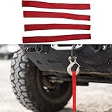 JUNLELI Car Winch Hook Pull Straps Hook Strap Winch Cable Rope Nylon Winch Strap for Universal Vehicle Exterior Accessories Red 4Pack 11.42 * 0.99 Inches Solid for Suzuki Jimny Jeep JL Wrangler 2018+