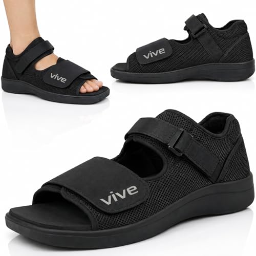 Vive Post Op Shoe - Lightweight Medical Walking Boot with Adjustable Strap - Orthopedic Recovery Cast Shoe for Post Surgery