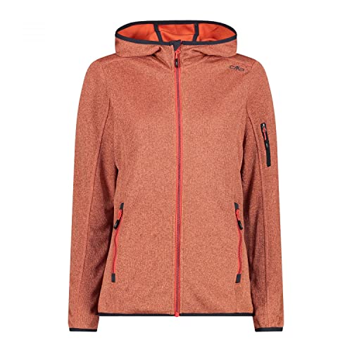 Chaqueta Knit-Tech CMP mujer evita enfriamientos corporales abrigo de punto con capucha fija cómodo
