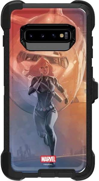 Skinit Decal Phone Skin Compatible with OtterBox Defender Galaxy S10 - Officially Licensed Marvel Black Widow No More Secrets Design